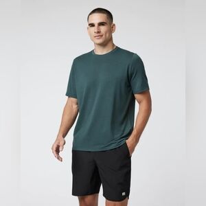 Vuori Mens Shirt Current Tech Tee Grove Green Teal Size Small